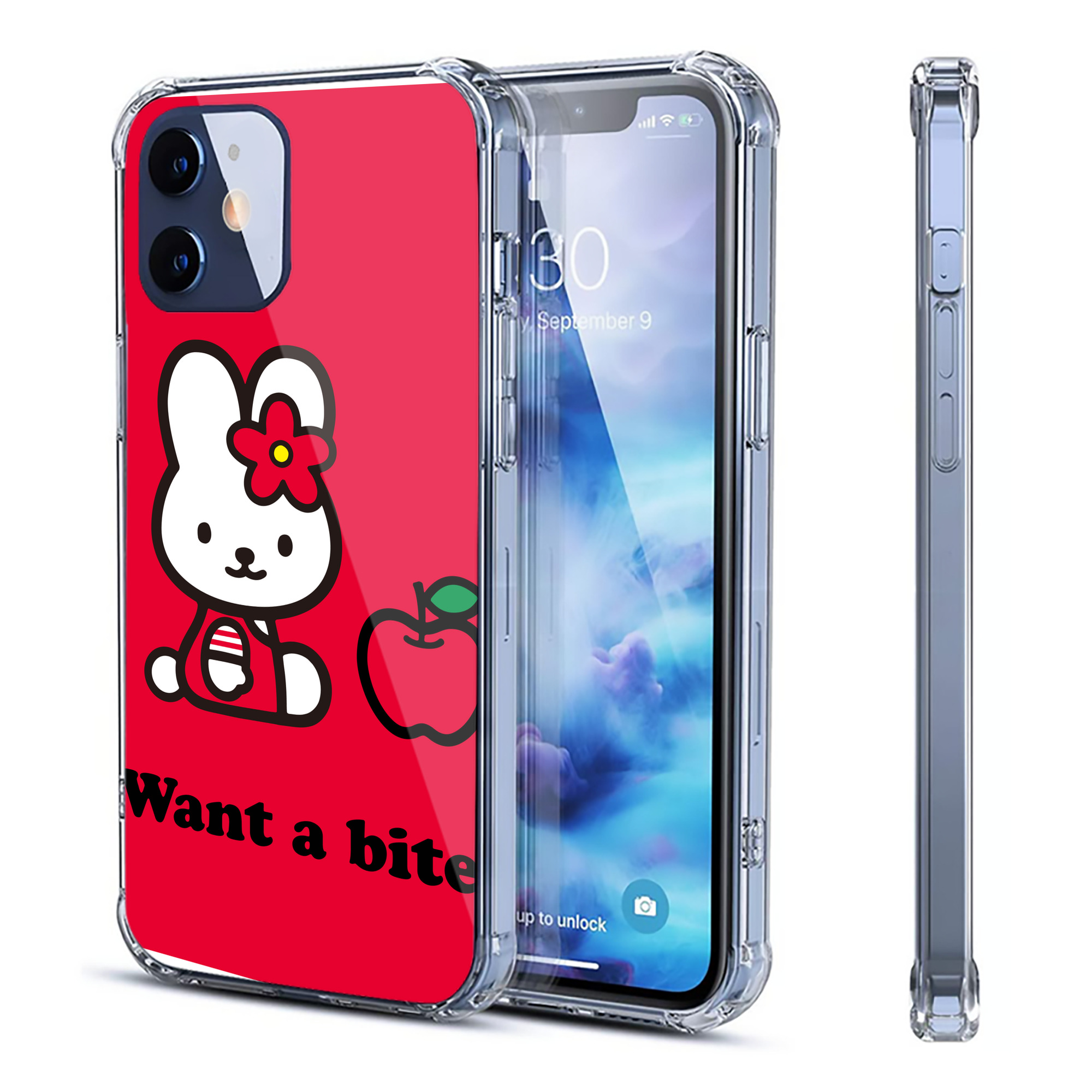 （画像用） Hello Kitty ハローキティ 【iPhone 12シリーズ対応】透明スマホケース（クリアソフトケース）